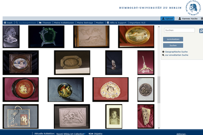 Screenshot of digital images from the Naomi Wilzig Collection in online database